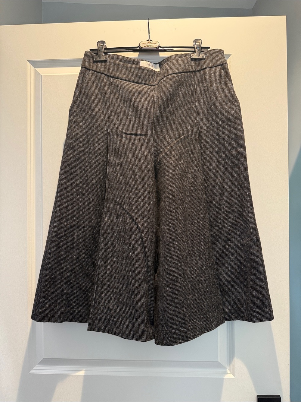 ba&sh Charcoal Gray Flared Wool-Blend Pants